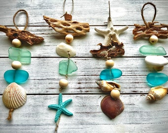 Sea Glass Beach Decor, Hanging