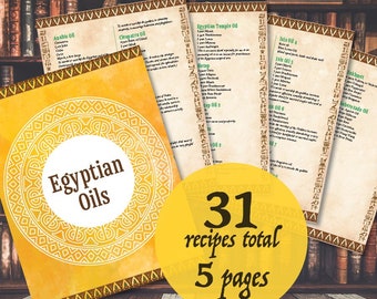 31 Egyptische magische olierecepten voor rituelen, parfum Kemetic Farao Arabische heidense heks Magie Wicca Spell Osiris Isis Anubis Bast Horus Sekmet