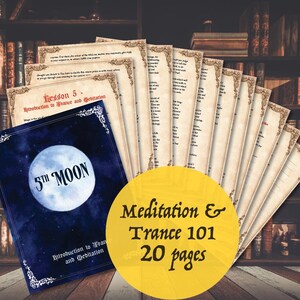 Witchcraft 101 : 5ème leçon, Intro à la transe et à la méditation, 20 pages Téléchargement numérique Witchcraft Baby Witch Magic Wicca Sabbat Grimoire