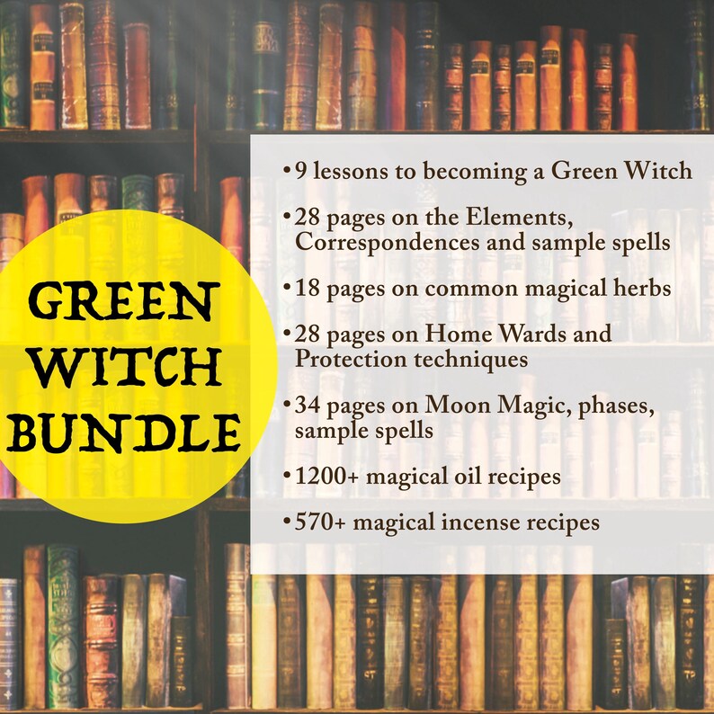 Green Witch-paket: Lektioner, oljor, rökelserecept (PDF-nedladdning) bild 2
