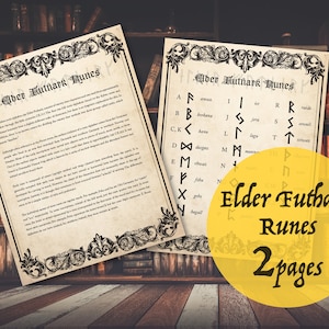 Elder Futhark Runes Alphabet: Norse Pagan Guide (Printable PDF)