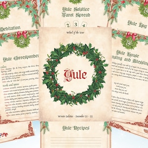 YULE 43 Pages Digital Download, Yule Correspondences, Rituals, Oils, Incense Recipes, Witch Magic Wicca Sabbat Spell Winter Solstice