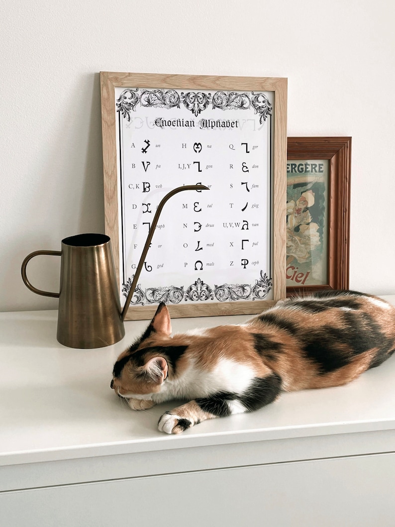 Enochian Alphabet Printable: John Dee Angelic Script (PDF Download) - Etsy