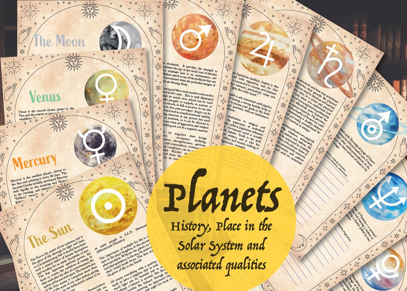 Planetary Magic 41 Pgs PDF Printable Download Sun Mercury - Etsy