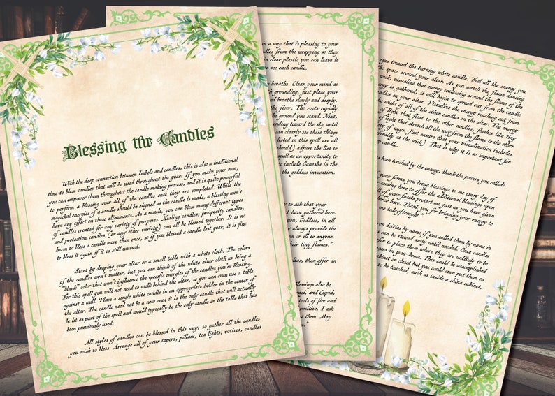 IMBOLC Blessing the Candles Ritual Digital Download House Etsy