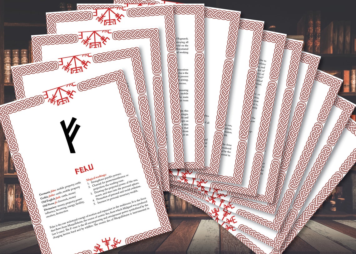 Elder Futhark Runes, Printable PDF Download, Old Norse Pagan Heathen ...