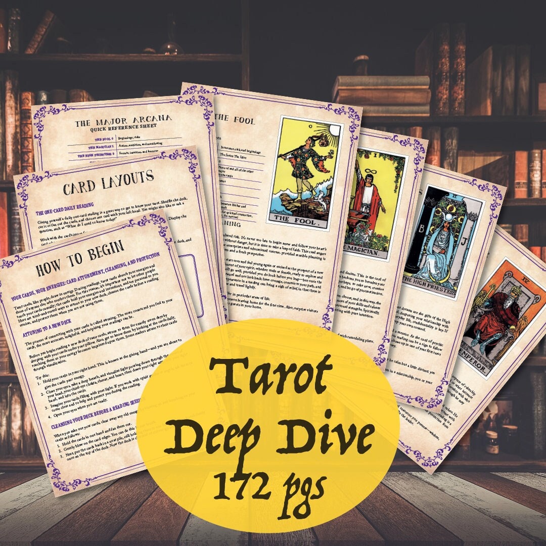 Tarot Card Deep Dive Guide: 172 Page Printable (PDF Download) - Etsy