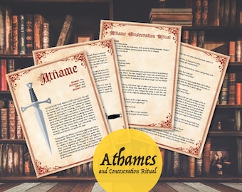 Athame Consecration Ritual: Witchcraft Grimoire Pages (Digital Download)