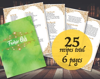 Recetas de aceites mágicos de hadas: Guía de perfumes rituales (patrón en PDF)