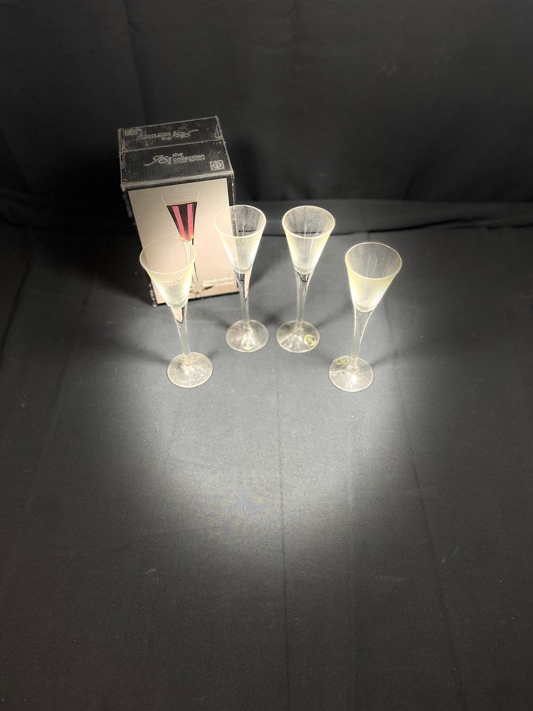 ASI Yugoslavia Crystal Barware Set of 4 Handcrafted 6 Cordial Crystal