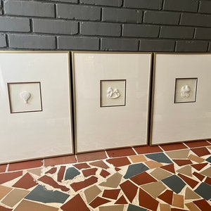 Nursery Intaglios — ivory linen (rocking horse, carriage or air balloon)