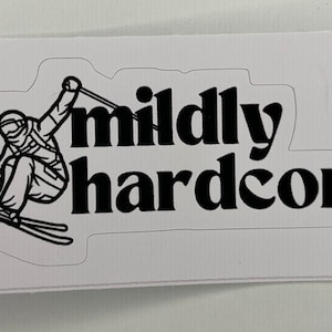 mildly hardcore sticker - skier
