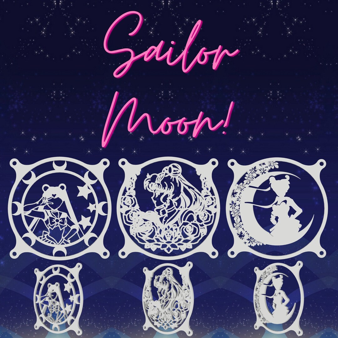 Sailor Moon Gaming Computer Fan Shroud / Grill / Cover Custom 3D