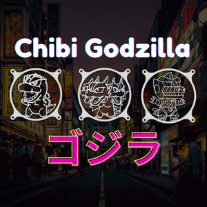 Chibi Godzilla | Gaming Computer Fan Shroud / Grill / Cover | Custom 3D Printed | 120mm or 140mm