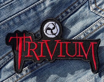 Trivium Rouge Brodé Patch Badge Applique Fer sur 383261