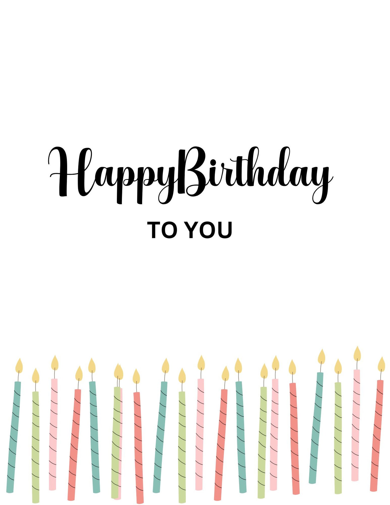 Happy Birthday Printable Card/ Birthday Card Template/ Instant Download ...