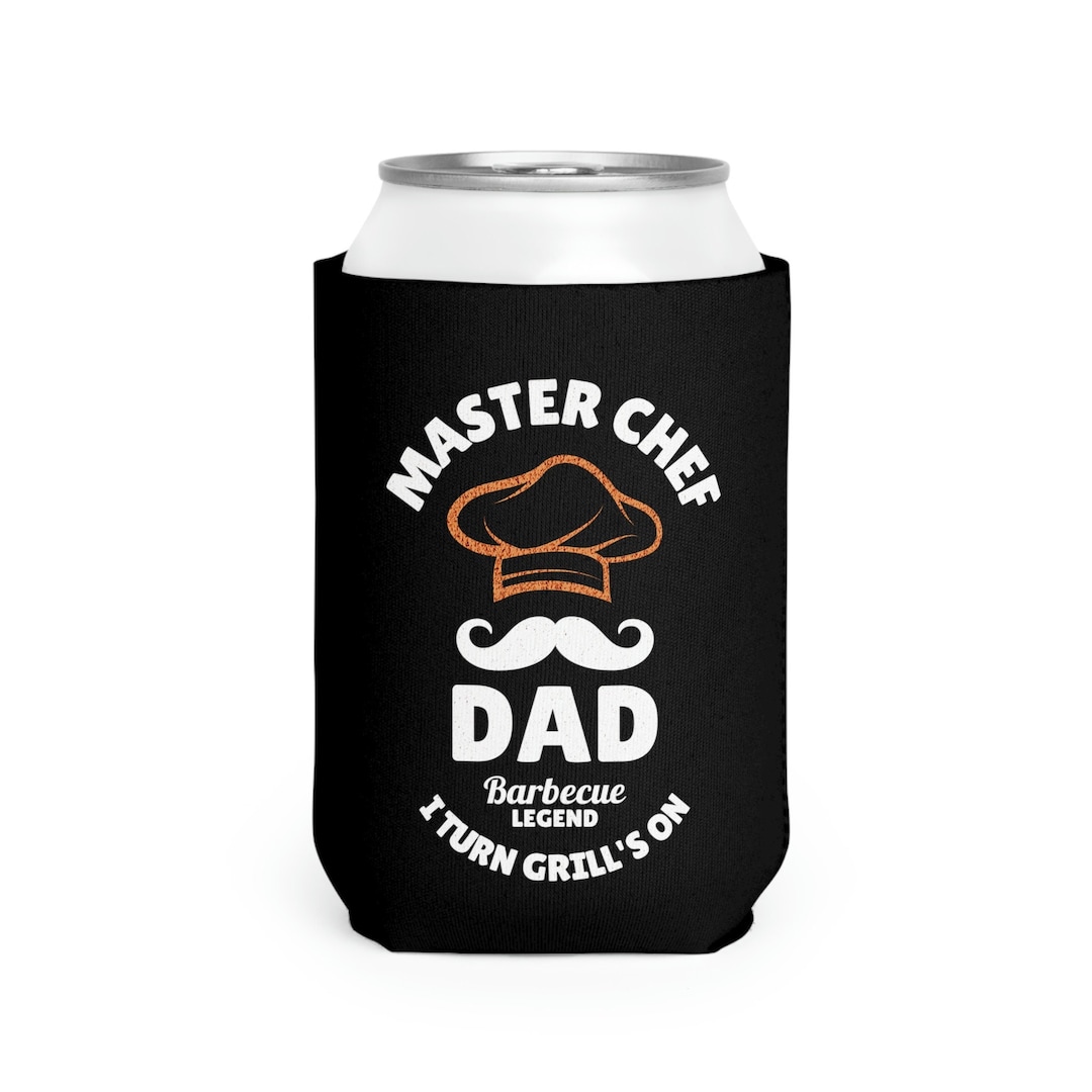 Master Chef Dad Cooler Sleeve, Barbecue Master, Father's Day, Can