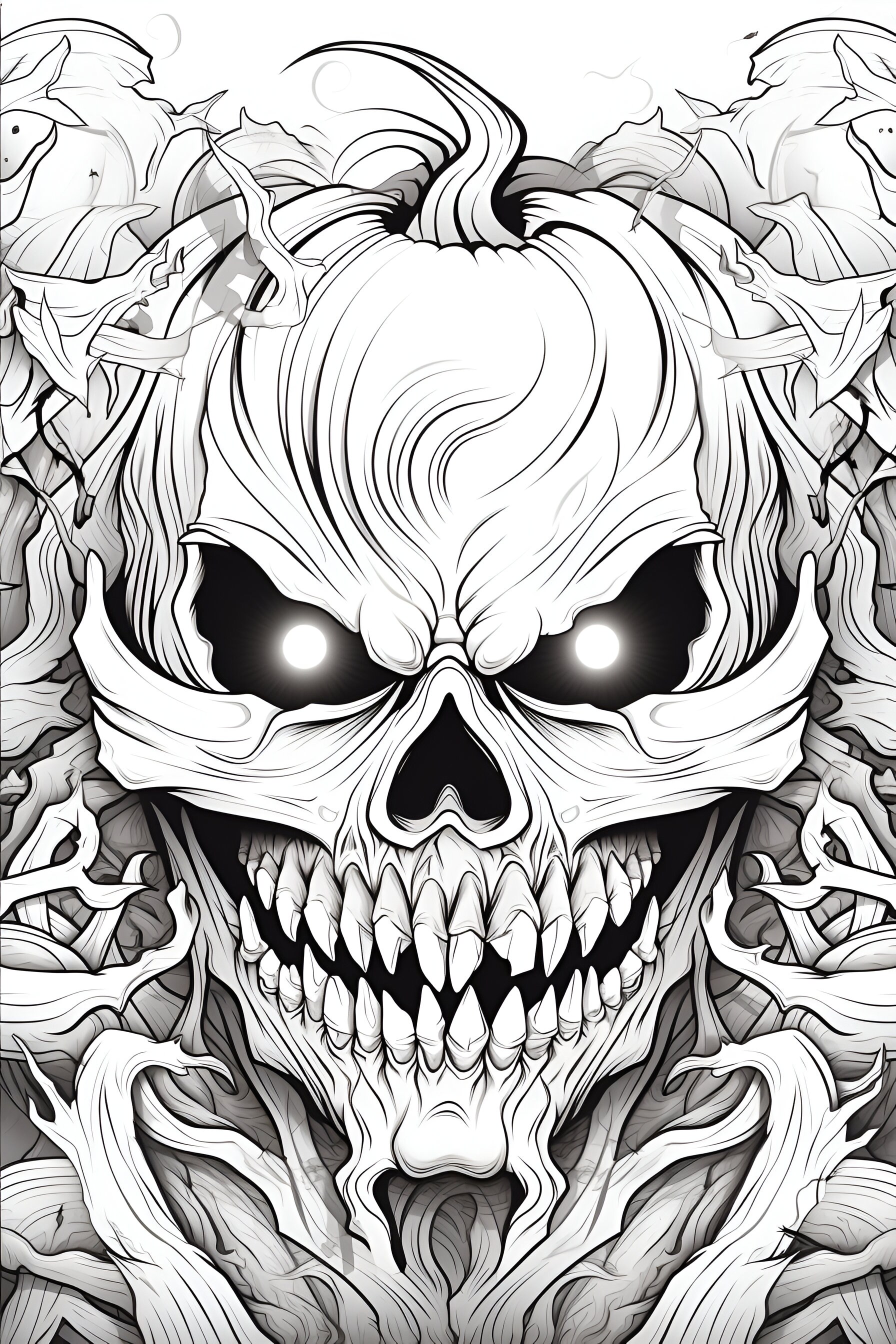 100 Pages Halloween PDF Coloring Book Printable (Instant Download) Etsy