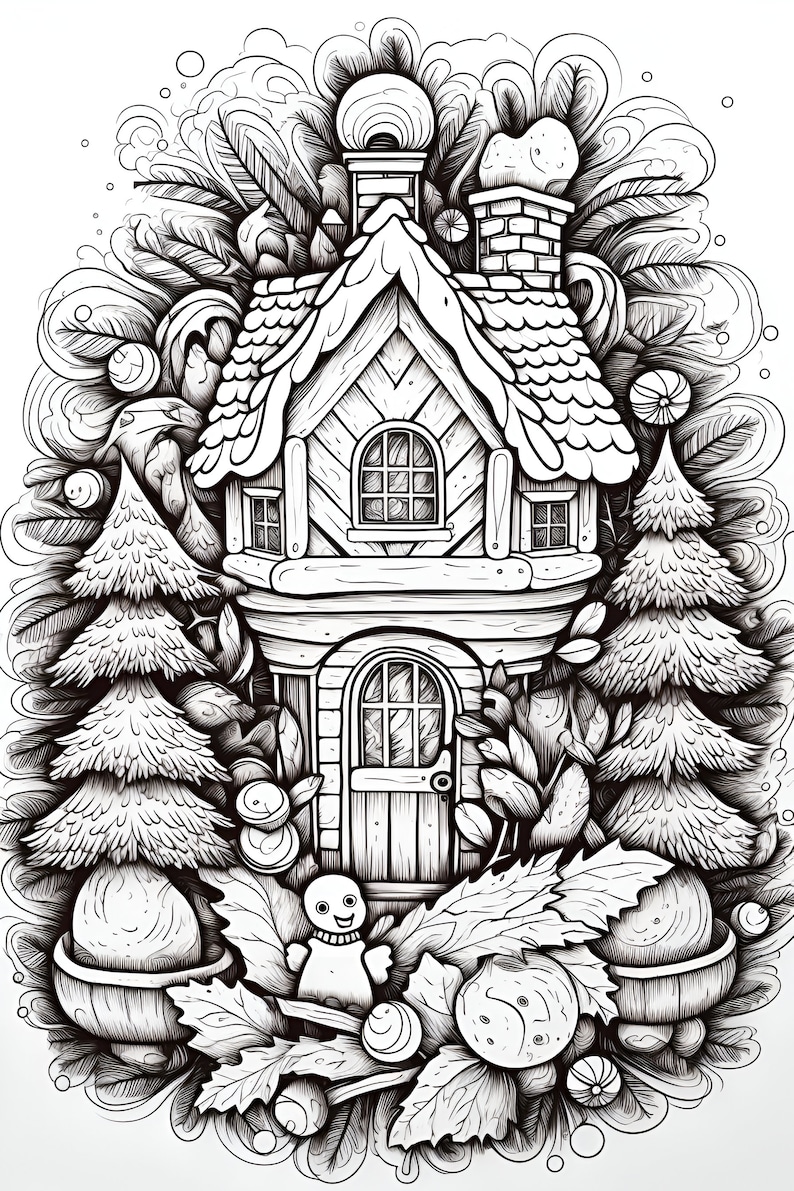 100 Pages Christmas PDF Coloring Book, Printable Xmas Santa Claus ...