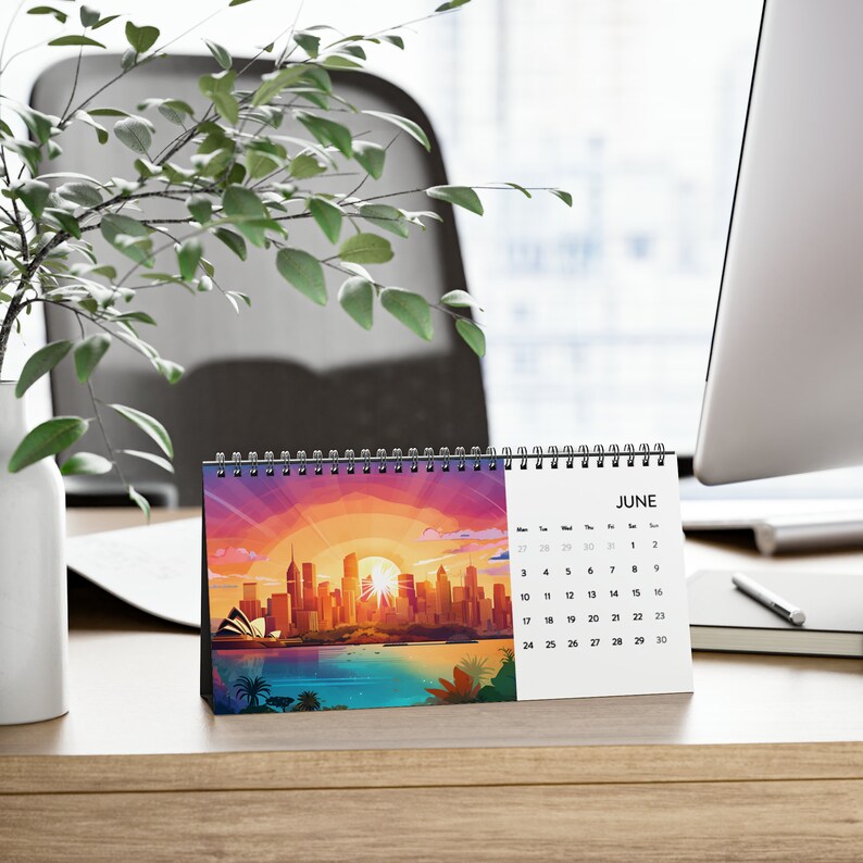 2024 Desk Calendar World Cities Calendar Travel Calendar 2024 12 Month