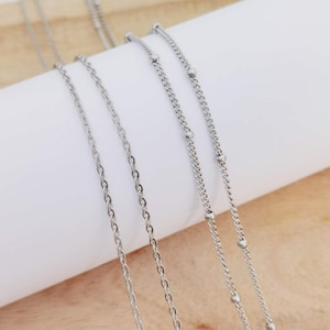 Necklace Replacement chain for pregnancy bola in stainless steel color of your choice image 2