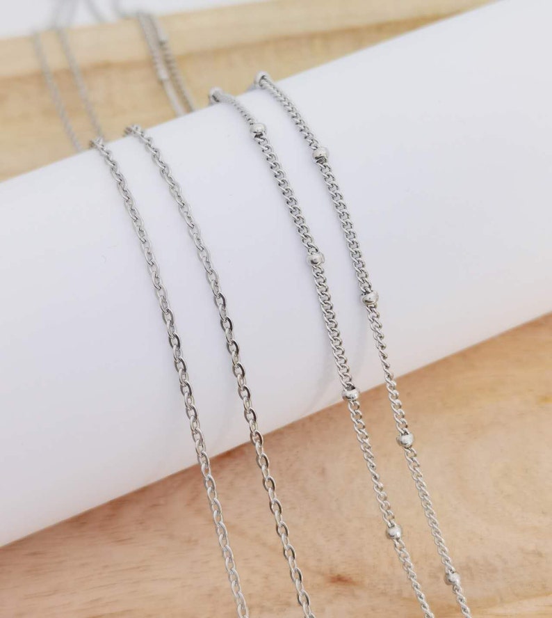 Necklace Replacement chain for pregnancy bola in stainless steel color of your choice image 2