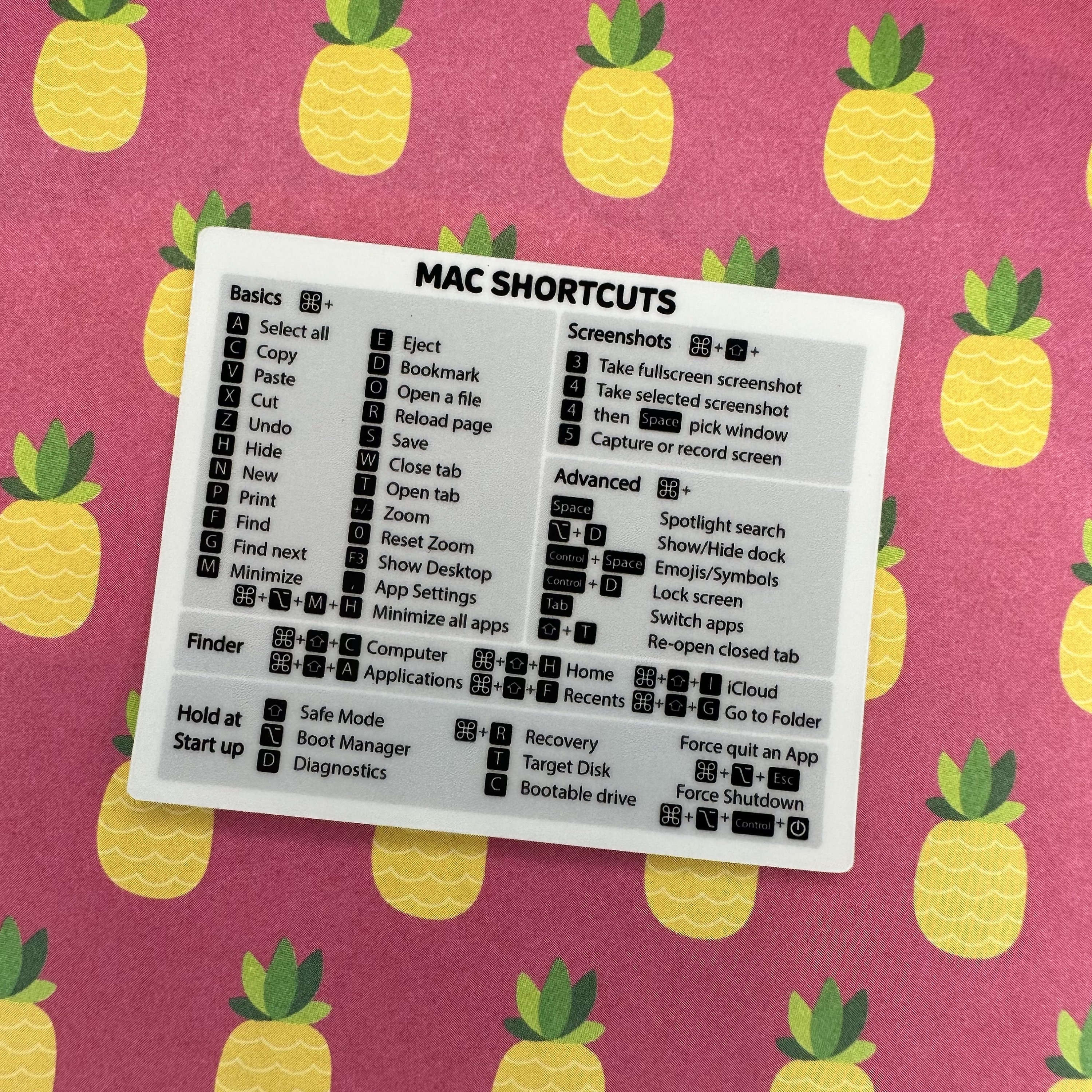 Mac Shortcuts Sticker - Etsy