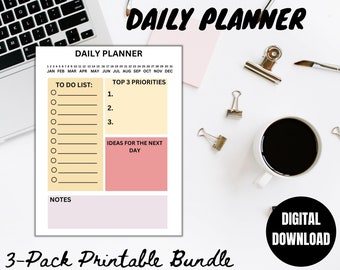 DAILY PLANNER for goodnotes, Selfcare daily planner, Daily to do list, PDF Daily Planner, Daily planner for more motivation and productivity