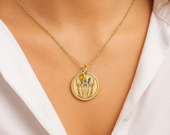 Hecate Godin-ketting | Hekserij drievoudige maanhanger, gepersonaliseerd