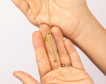 F*ck Cancer Morse Code Awareness Morse Code Necklace| Vertical Bar Strength Jewelry |Hidden Message Empowerment Gift Keepsake 3DBar Necklace