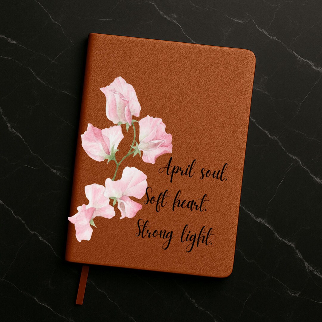 Notebook April April Birth Flower Journal – Sweet Pea Notebook With