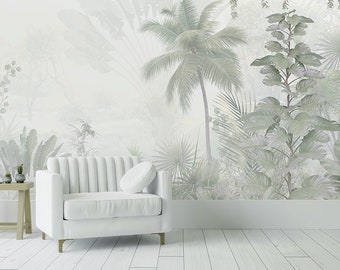 Papier Peint Intissé Panoramique Forêt Tropical - Toison Mur XXL - Décoration murale - Wall Paper - Poster Géant 3D