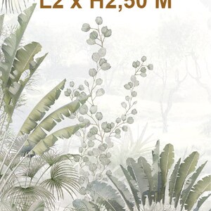 Papier Peint Intissé Panoramique Forêt Tropical Toison Mur XXL Décoration murale Wall Paper Poster Géant 3D image 3