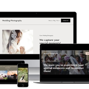 Squarespace テンプレート ブログ付きウェディング写真撮影