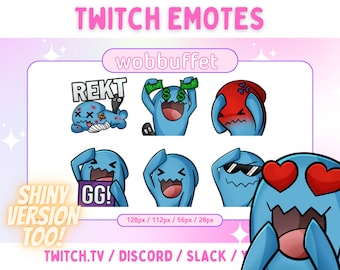Wobbuffet - Twitch と Discord 用のエモート パック