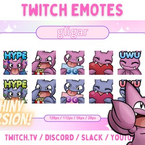 Gligar - Emote Pack voor Twitch en Discord
