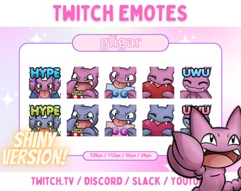 Gligar - Twitch と Discord 用のエモート パック
