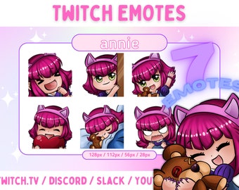 Annie - Cute Twitch & Discord Emotes Pack lol