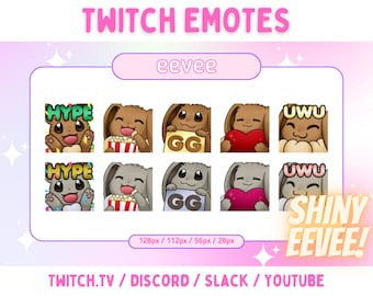 Eevee - Twitch と Discord 用のエモート パック