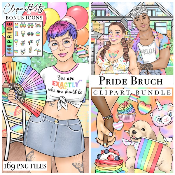 Pride Brunch, LGBTQ+ PNG, Gay Marriage Graphics, Out Proud Sublimation, Rainbow Mardi Gras Cricut, Equality Trans, Fashion Girl Queer