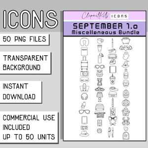 Verschiedene druckbare Planer Doodle Icons Clipart, Reise Notion PNG, Planung digitale Aufkleber, Goodnotes PNG, niedliche Schleife, kommerzielle Nutzung