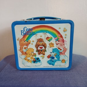 Vintage Care Bears 1980s Metal Lunchbox