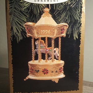 Hallmark Tobin Fraley Holiday Carousel Light and Music Magic Collector Series Keepsake Ornament 1996