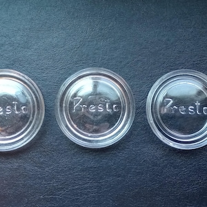 Set mit 3 Glasdeckeln für Presto-Einmachgläser, Vintage-Einmachzubehör