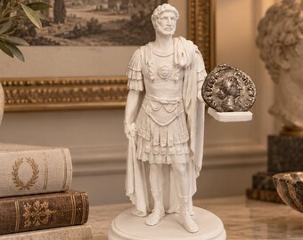 Hadrian Coin Display | Roman Coin Stand for Denarii | Custom 3D Printed Historical Statue