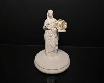 Faustina the Elder Coin Display | Roman Denarius Stand | Custom 3D Printed Roman Empress Figure