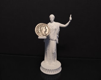 Cleopatra VII Coin Display | Ancient Coin Stand for Denarii | Custom 3D Printed Historical Figure