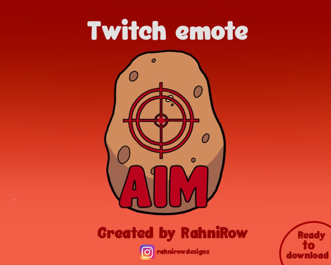 Twitch Emote POTATO AIM Etsy