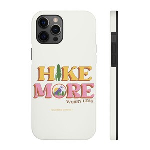 Custodie per telefoni resistenti, Cammina di più meno preoccupati, Escursionismo, Campeggio, iPhone 12, iPhone 13, IPhone 14, Custodia per telefono vintage, Custodie per telefoni hippie,
