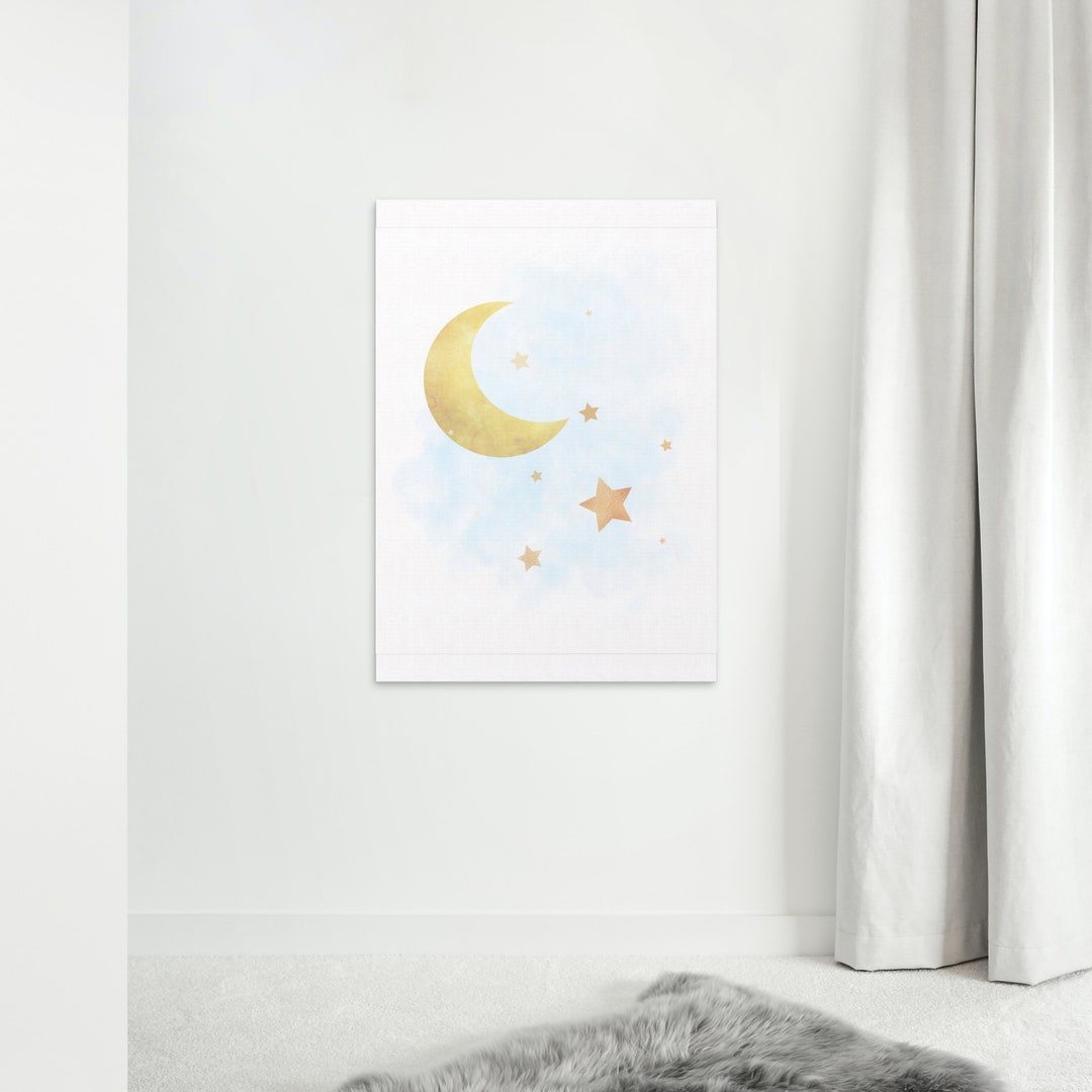 Moon and Stars Wall Art - Nursery Decor - Printable Art - Digital ...